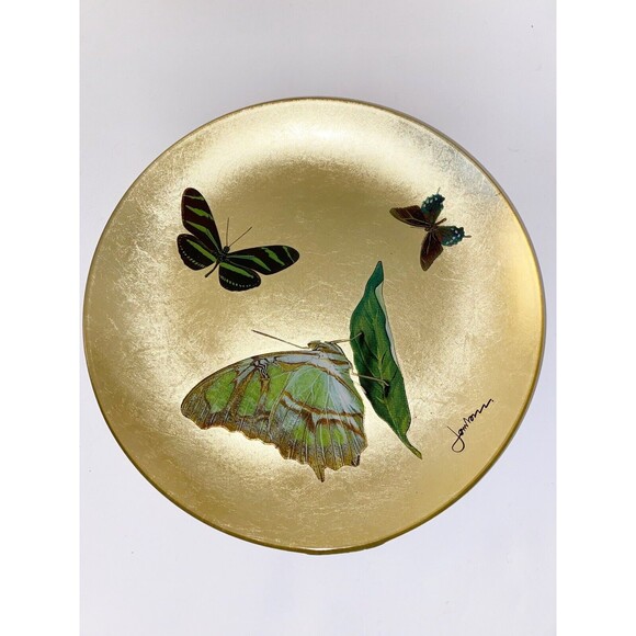 Gold Butterfly Plate Foil Wrapped 8 in - Picture 1 of 5